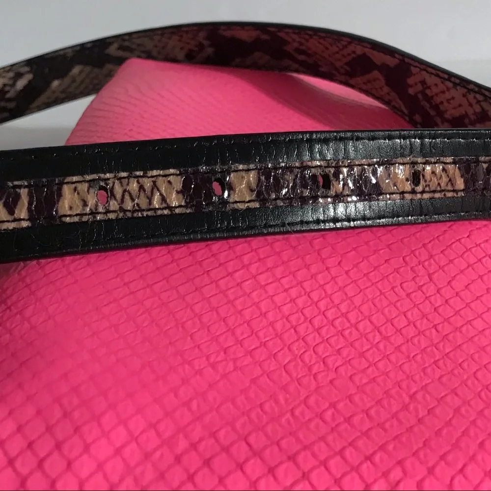 Nine West Python Embossed Metallic Leather Statement Belt - Picture 3 of 6
